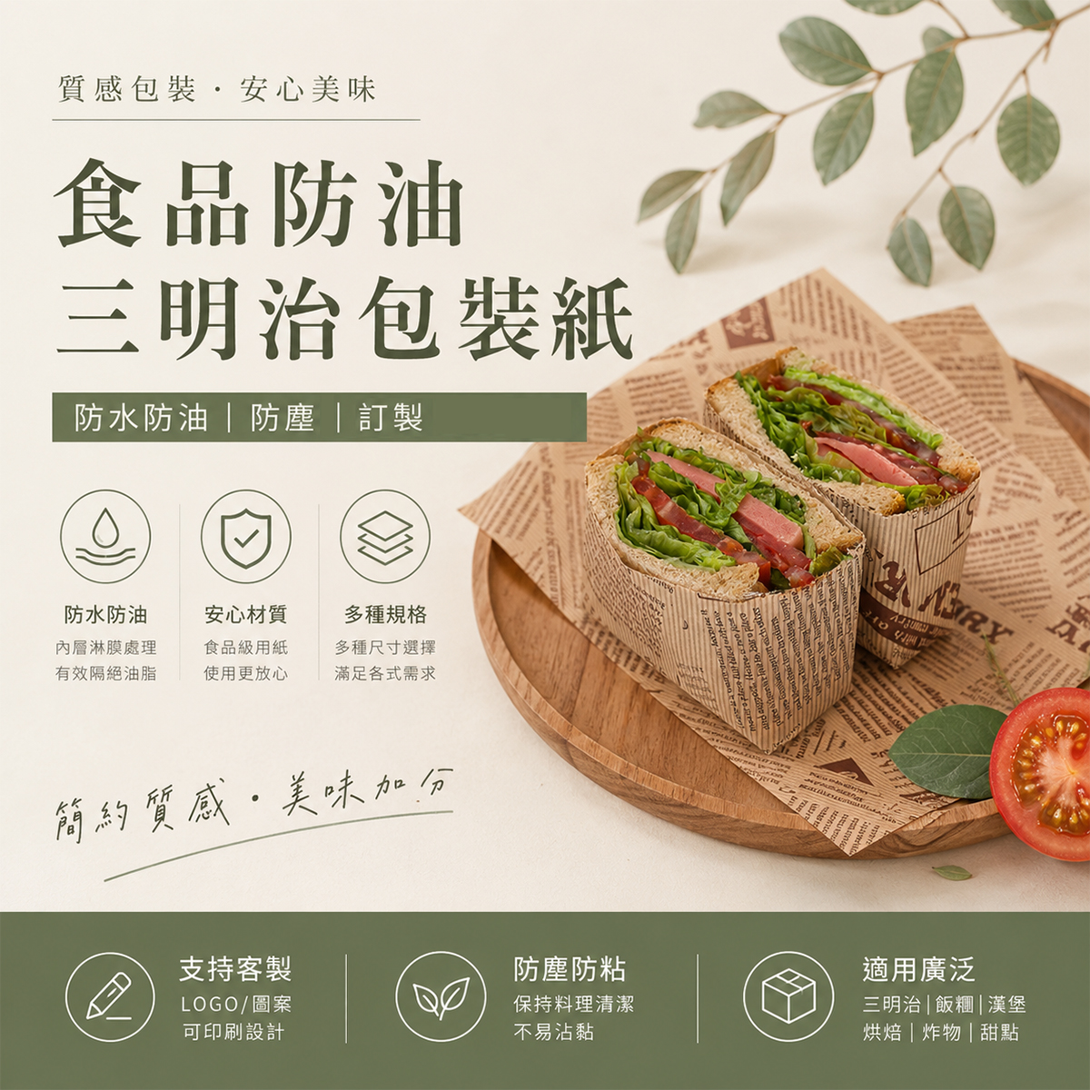 燒烤防油紙|防油紙與餐盤配置